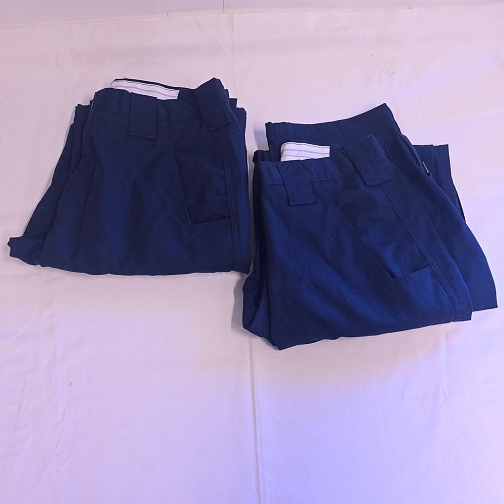 WearGuard 2 Cargo Pants Mens sz 34 Blue Tactical Utility Workwear Straight Leg